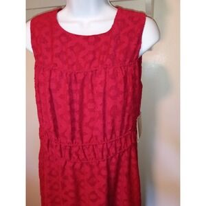 Nwt Taylor Dress Womens 10 Red high Waist Long Flowy Lined anthropology Church